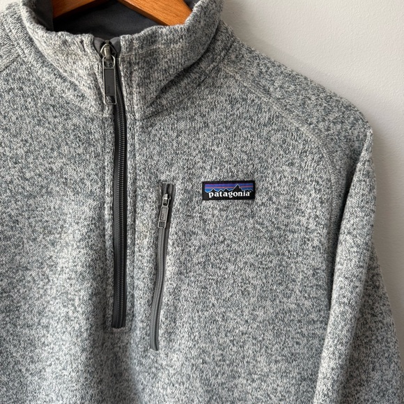Patagonia Better Sweater Men’s 1/4 Heather Gray Jacket - Picture 2 of 5